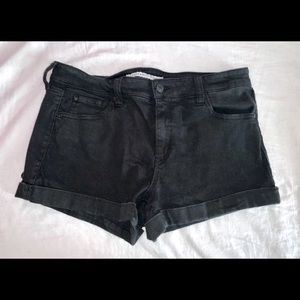 Black Denim Jean Shorts